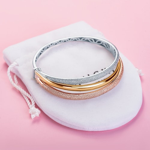 Bransoletka SAVICKI: trzykolorowe złoto, diamenty